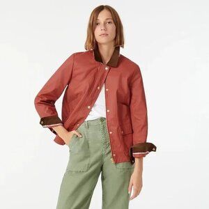 J. Crew Barn Jacket With Liberty Floral Print For Women | Rock Red | Medium